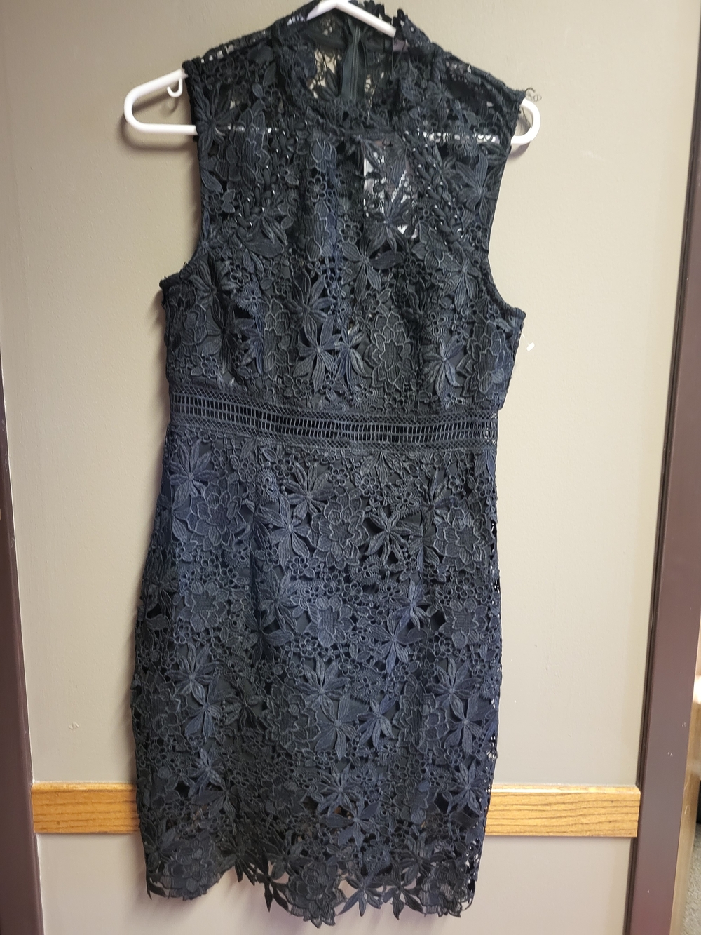 Bardot Black Floral Lace Sheath Dress